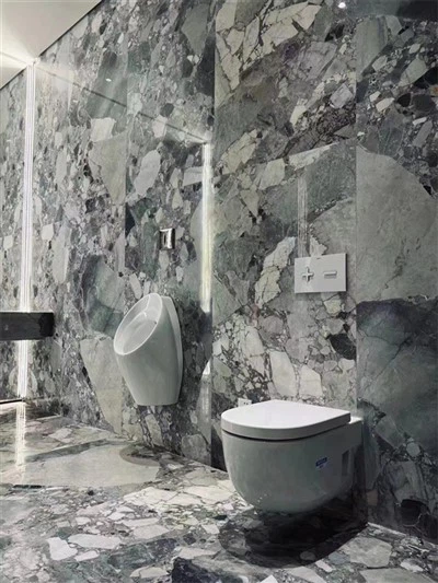 Gri Mermer Fayans Banyo