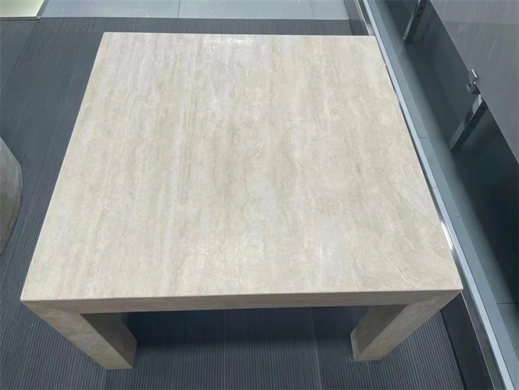 Travertine Side Table