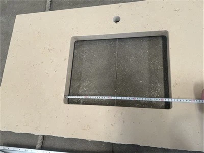 Bej Mermer Lavabo Tezgahı
